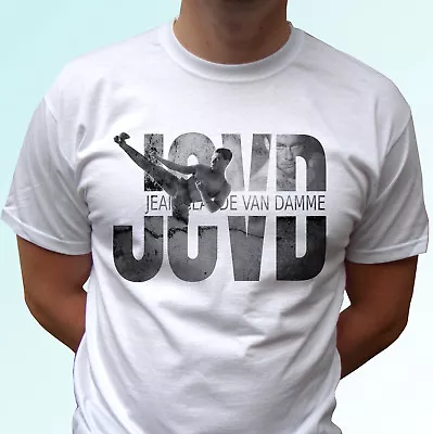 JCVD Logo B&w Jean Claude Van Damme White T Shirt Top - Mens And Kids Sizes • £9.99