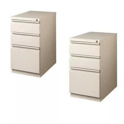 Value Pack (Set Of 2) 3 Drawer Mobile File Cabinet File In Putty • $438