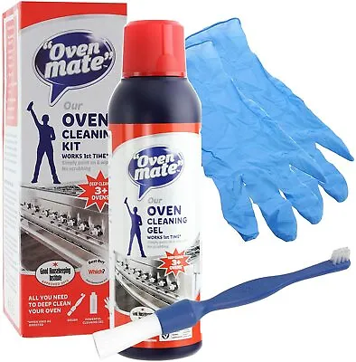 £9.89 • Buy Oven Deep Cleaning Kit Gel With Brush And Gloves 500ml Oven Mate 