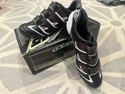 Cycling Shoes Leather Gaerne 8 42 Black Red Made In Italy Unisex • $89