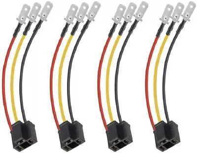 4PCS H4 9003 To 3 PIN Socket Connector Adapter For 5x7  7x6  4x6  LED Headlights • $14.99