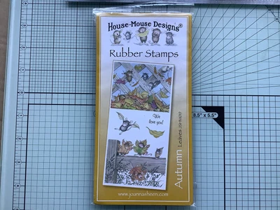 £8.99 • Buy House Mouse Rubber Stamp  Autumn Leaves  Jshm019 Brand New