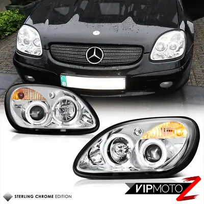 For 98-04 R170 SLK230 SLK55 AMG Euro Projector Halo Headlights Chrome Headlamps • $219.95