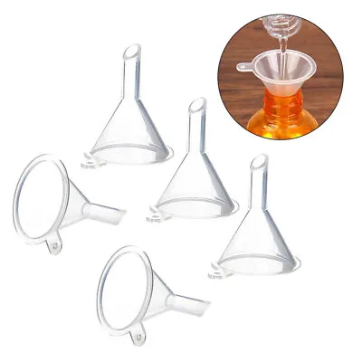 5Pc Small Funnel Oil Plastic Funnel Tiny Capsules Liquid Funnels Kitchen Tool • $8.39