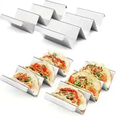 Thicken 2 Pack Stainless Steel Taco Holder Stand Tray • $20.83