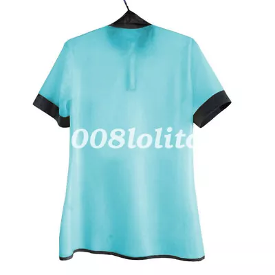 100% Latex Rubber Men Colorful Casual T-shirts Formal Uniform Size S-XXL • £30.97