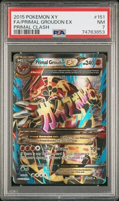 $2.25 • Buy 2015 Pokemon XY FA/Primal Groudon EX Primal Clash #151 PSA 7 NM