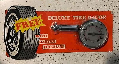 Vintage Deluxe Tire Pressure Gauge Old Stock Gas & Oil Giveaway Car 🔥 • £28.92