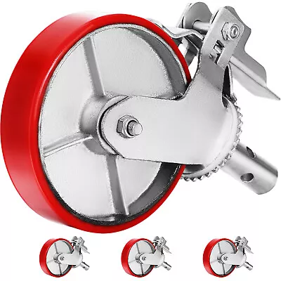 4Pcs Scaffolding Casters 8  X 2  Locking Swivel Casters 1-3/8  Stem 4400LBS • $64.99