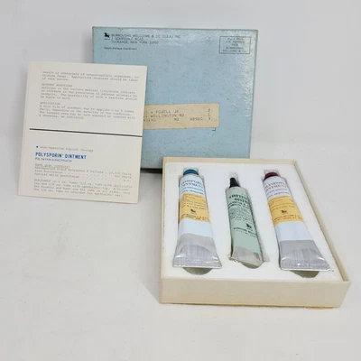 £26.34 • Buy Vintage 70 Neosporin Antibiotic Ointment Tube Box Advertising Medicine Film Prop