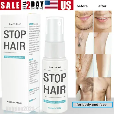$8.85 • Buy Natural Permanent Hair Removal Spray Painless Stop Hair Growth Inhibitor Remover