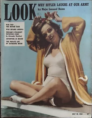 Look Magazine July 30 1940 Marjorie Deanne Swimsuit Cover • $13.21