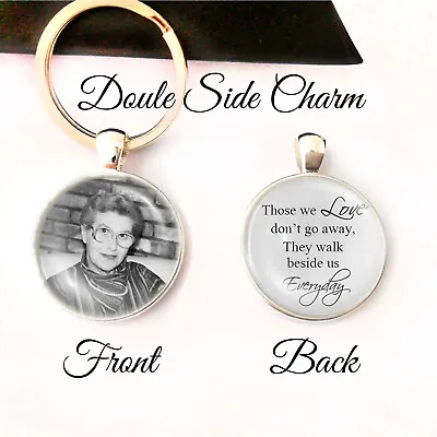 Personalised Double Side Keyring Memorial Bereavement Christmas Keepsake Gifts • £6.38