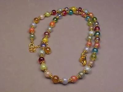 Vintage Signed Murano Glass Bead Necklace • $7.50