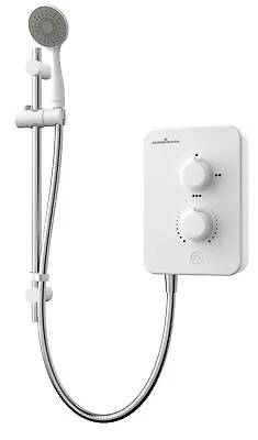 Gainsborough Slim Mono 8.5kW Electric Shower White 1 Spray Head Handset Bathroom • £74.53