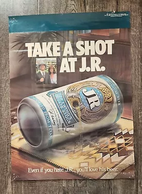 Vtg 1980s  Take A Shot At J.r.  Jr Ewing Pearl Beer Poster 15x20 Dallas Tv Show • £48.21