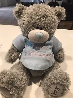 Me To You Bear Happy Birthday Gift Tatty Teddy 12 “Grey Plush • $13.05