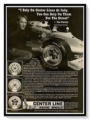 $7.76 • Buy Center Line Racing Wheels Dan Gurney Ad Vintage 1982 Magazine Advertisement