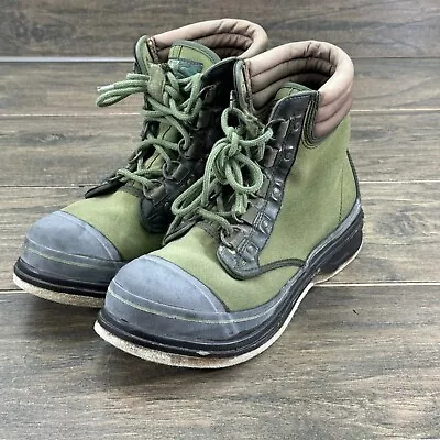 ORVIS Boots Mens 10 Green Fly Fishing Wading Shoes Felt Soles -READ • $48.75