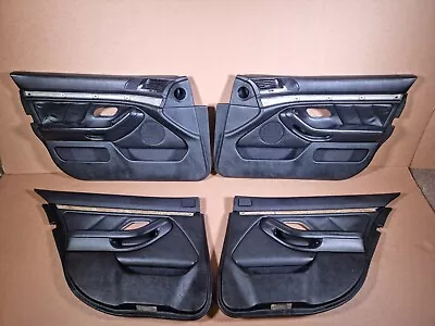 BMW E39 M5 Individual Highline Black Door Cards SET Leather Stitched Handles KIT • $449