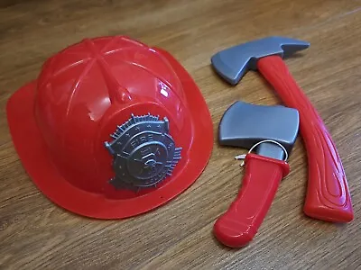 £0.99 • Buy Roleplay Kids Firefighters Helmet Axe And Whistle 