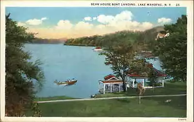 Lake Mahopac New York NY Dean House Boat Landing Vintage Postcard • $8.90