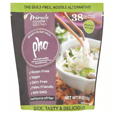 Miracle Noodle Rte Meal Pho 215 Gm (Pack Of 6) 97% Water And 3% Fiber Delicious • $37.53