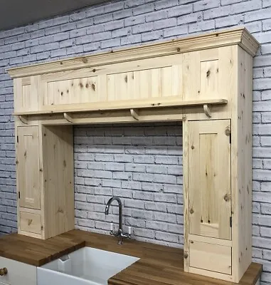 Pine Traditional Style Over Mantle Kitchen Unit • £989