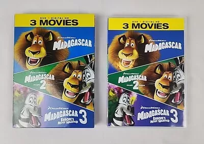 Madagascar: The Complete Collection Triolgy (DVD Ben Stiller Slipcover 2018) • $9.99