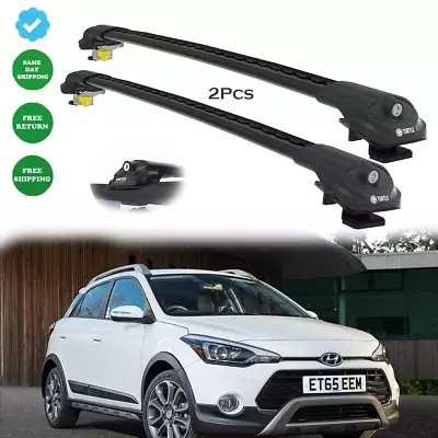 Hyundai I20 ACTIVE (GB) 2015-2023 For  Roof Rack Cross Bars Black Rails Pair • $210