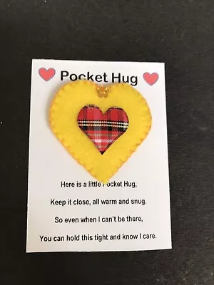 A Little Hug Pocket Heart With Card Heart Is Approximately 4.5cm X 4.5cm • £1.25