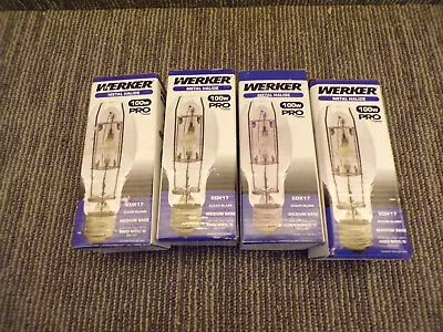 4 Werker Lamps MTH10162 100W Pro Series Clear EDX17 Metal Halide • $34.99