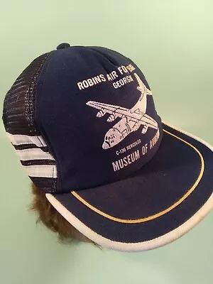 3 Stripe Hat USA Snapback Vintage Military Air Force Georgia C 130 Aviation • $182.07