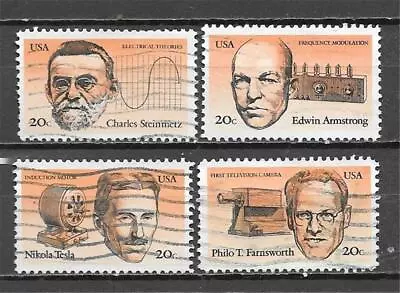 T&G STAMPS -  2055 - 2058 American Inventors Used Set Of 4 - ANY 4 = FREE SHIP • $1