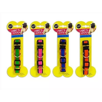  Pet Dog Puppy Reflective Hi Viz Safety Asst’d Collar Adjustable 4 Colours New • £5.45