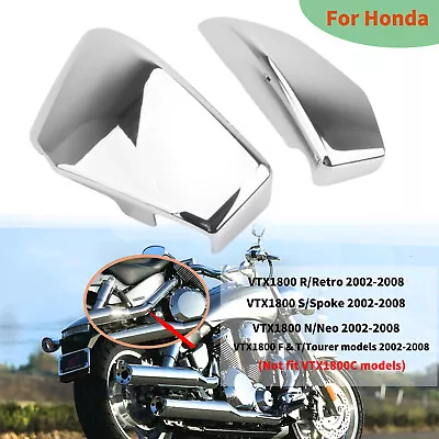 Chrome L&R Battery Side Fairing Covers ABS For Honda VTX1800S 	VTX1800R Retro • $26.94