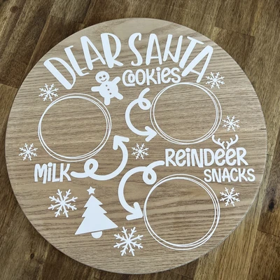 Treats For Santa Board Christmas Eve Christmas Decor • $19.99