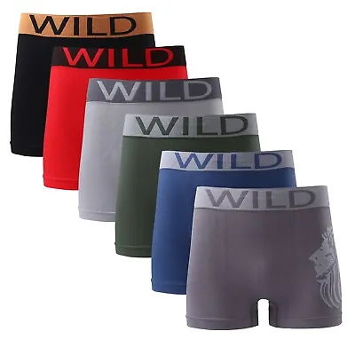 Mens Stretch Seamless Wild Boxer Shorts Trunks Underpants Briefs Underwear  • £7.99