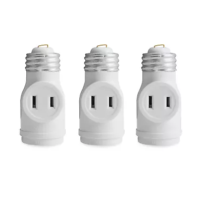 Oviitech 2 Outlet Light Socket To Plug Adapter Electrical Screw In Light Bulb S • $11.99