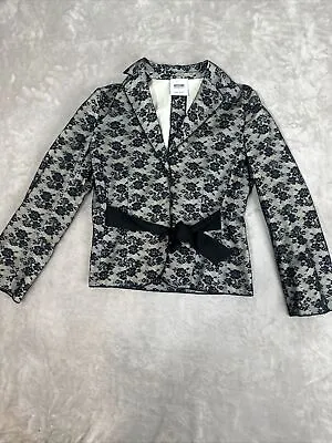 Women’s Moschino Cheap And Chic Blazer Lace Floral Black Size 8 • $44.50