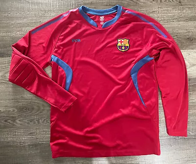 FC BARCELONA MENS FOOTBALL SOCCER Goalkeeper JERSEY XL Messi Iniesta Xavi UEFA • $39.99