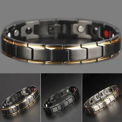 £3.99 • Buy Magnetic Bracelet Therapy Weight Loss Arthritis Health Pain Relief For Men Boy