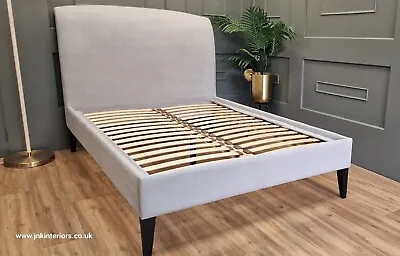 Thea Double Bed In Cobble Grey Brushed Linen Cotton RRP £1340 By Sofa.com • £670