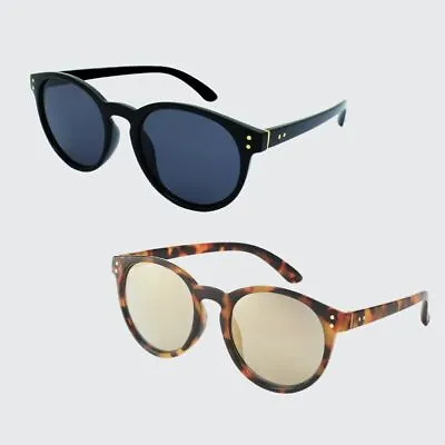Retro Ladies Pantos 60's Sunglasses Black Gold Tort Mirrored Polarised Lens New • $17.99