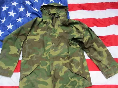 GENUINE USarmy ISSUE ECWCS ECW USA Woodland Camo Waterproof Goretex PARKA COAT L • £63.49