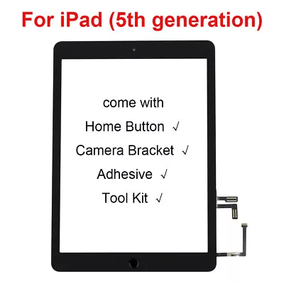 For 2017 IPad 5th Gen A1822 A1823 Glass Panel Digitizer Touch Screen Replacement • £13.29