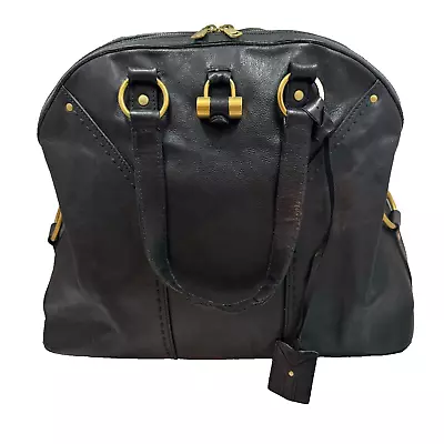 SAINT LAURENT Muse Shoulder Tote Bag Black Leather Authentic From Japan 0017 • £152.60