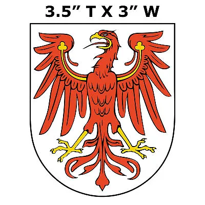 Brandenburg  Medieval Coat Of Arms 3.5  Car Truck Window Bumper Sticker Decal • $2.99