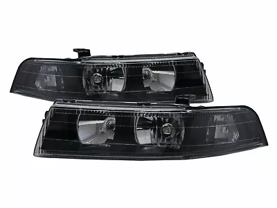 LANCER EVOLUTION EVO 6 MK6 98-01 4D Clear Headlight Black V2 For Mitsubishi LHD • $522.97