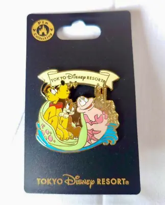 Disneylandt Pluto & Fifi Pin  The Little Mermaid Scuttle's  Scooter Tokyo  Japan • £55.47